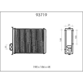 93719  HEATER CORE VOLVO S70/V70/C70