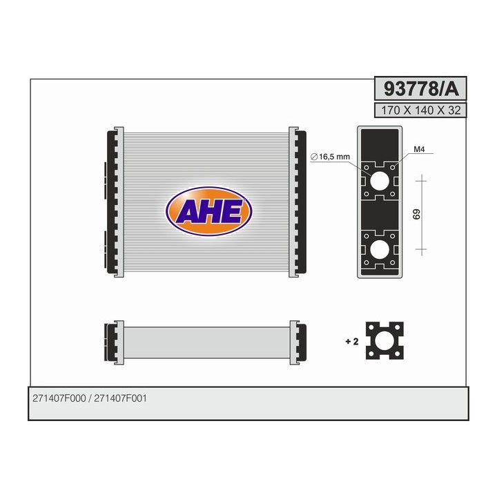 93778/A  HEATER  NISSAN Terrano II 2.4 i - 2.7 TD