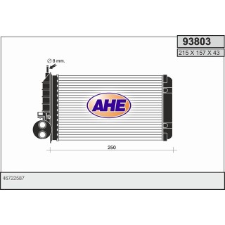 93803  HEATER CORE FIAT SEICENTO 98-