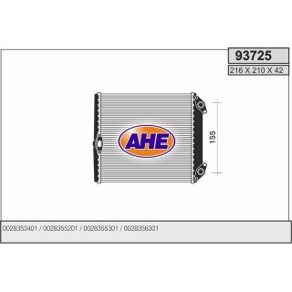 93725  HEATER CORE MB W124/126
