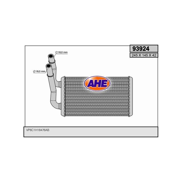 93924  HEATER CORE FORD TRANSIT VII - AC