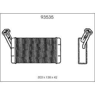 93535  HEATER CORE CITROEN BX