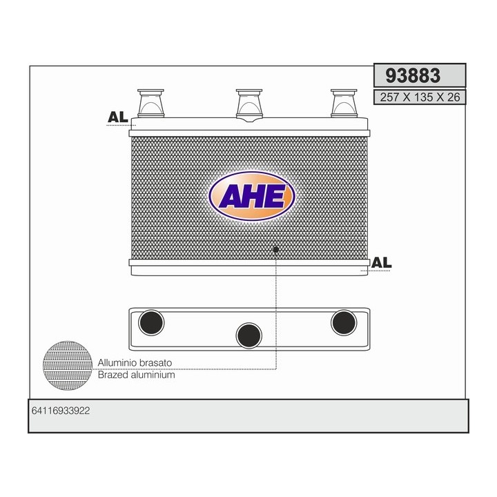 93883  HEATER CORE BMW E60