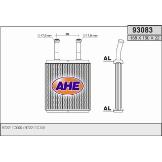 93083  HEATER CORE HYUNDAI GETZ
