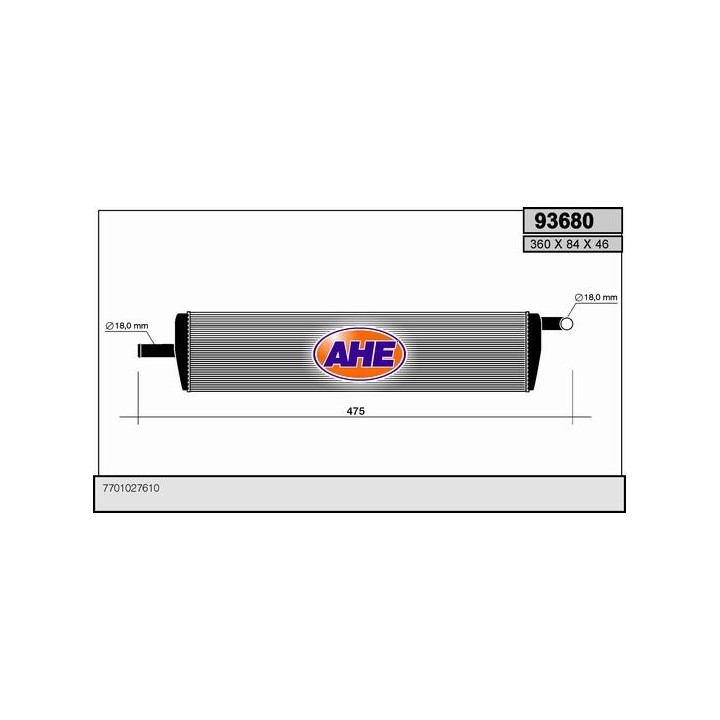 93680  HEATER RENAULT Fuego 1.4 - 1.6 - 2.0  79-86
