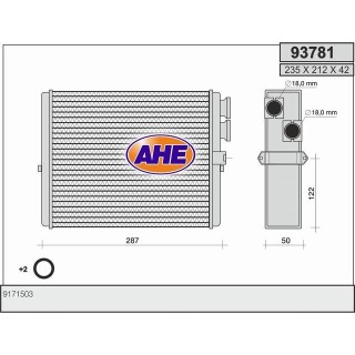 93781  HEATER CORE VOLVO S80