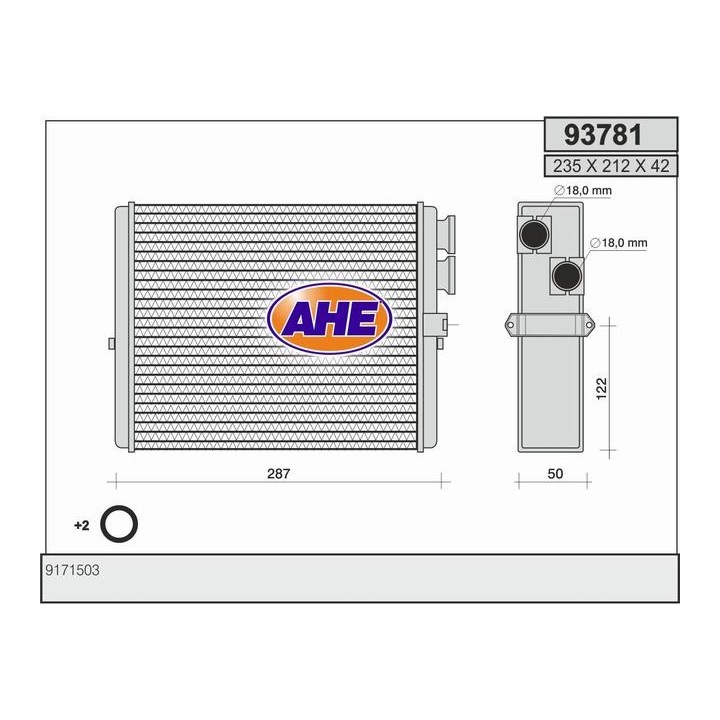 93781  HEATER CORE VOLVO S80