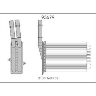 93679  HEATER CORE RENAULT ESPACE III