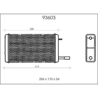 93603  HEATER CORE IVECO 170/190