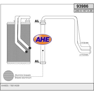 93986  HEATER CITROEN/MITSUBISHI/PEUGEOT C4/ASX/Lancer 07