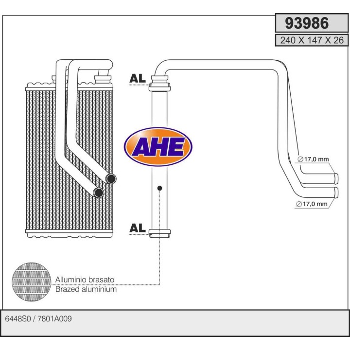 93986  HEATER CITROEN/MITSUBISHI/PEUGEOT C4/ASX/Lancer 07