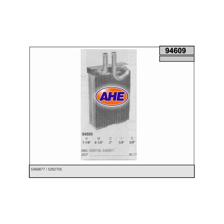 94609  HEATER CORE JEEP