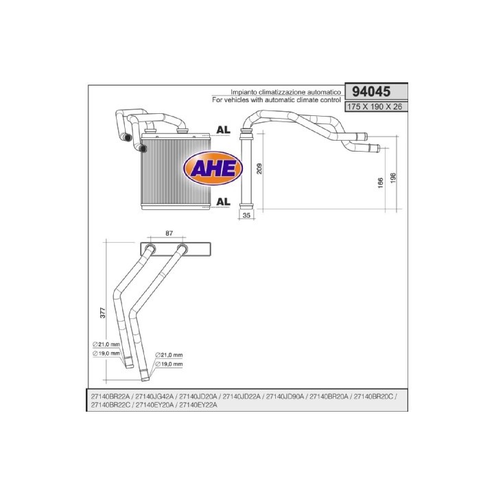 94045  NISSAN Qashqai (J10, JJ10) 1.6 - 2.0 - 1.5 dCi - 1