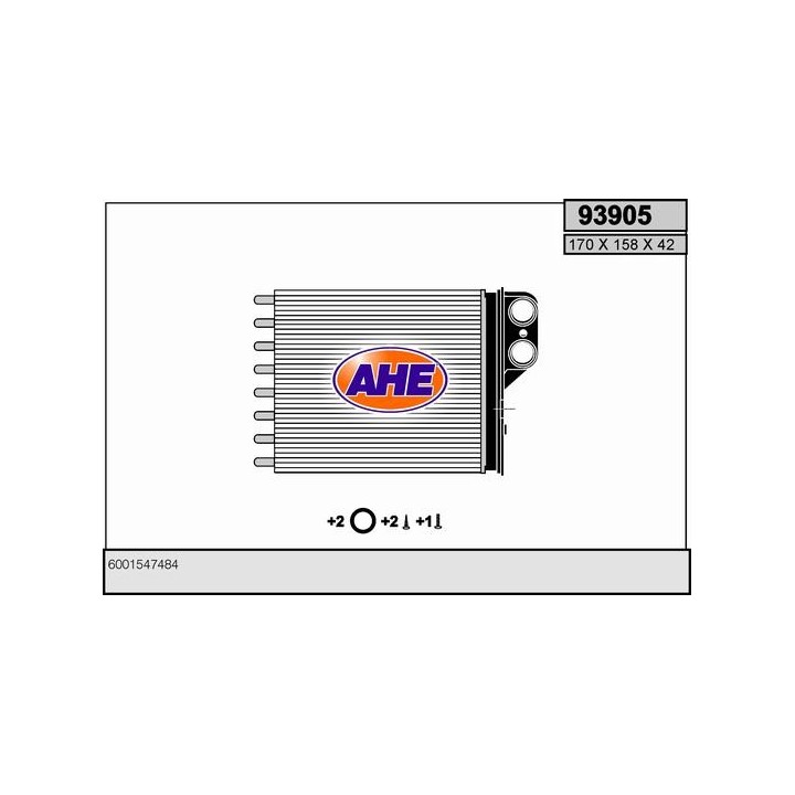 93905  HEATER CORE DACIA LOGAN 09.04 -