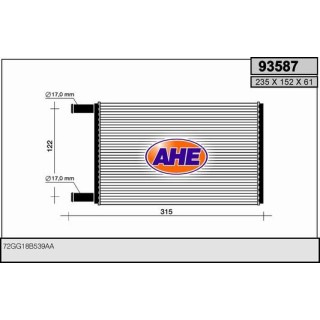 93587  HEATER FORD Granada I 72-77