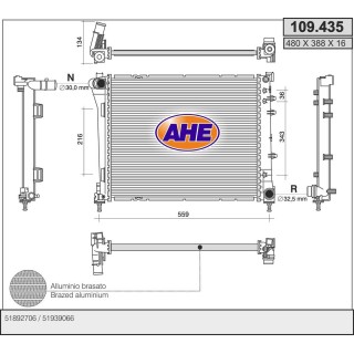 109435  RAD Fiat Panda (312) 0,9 Twinair +/-AC   12-