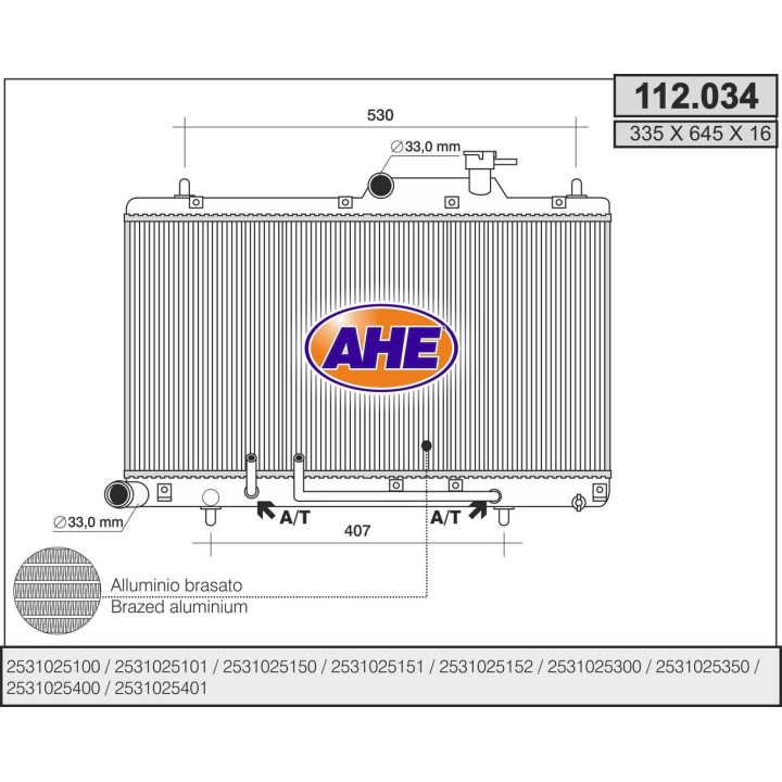 112034  RAD HYUNDAI Accent III 1.3-1.5-1.6 AT +/-AC