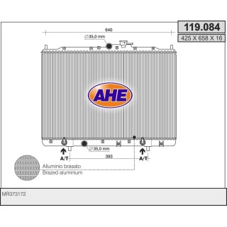 119084  Rad. MITSUBISHI PAJERO PININ 1.8-2.0