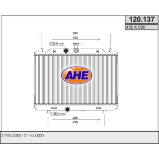 120137  Rad. NISSAN X-Trail 2.0 i / 2.5 i 16V AT