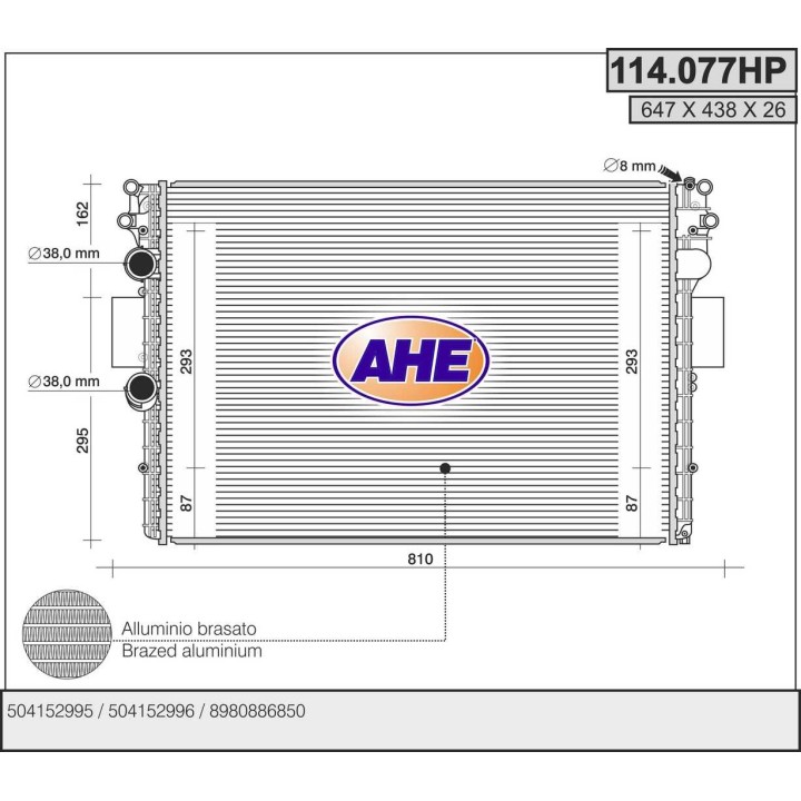 114077HP  Rad. IVECO Daily V 3.0  05.06--