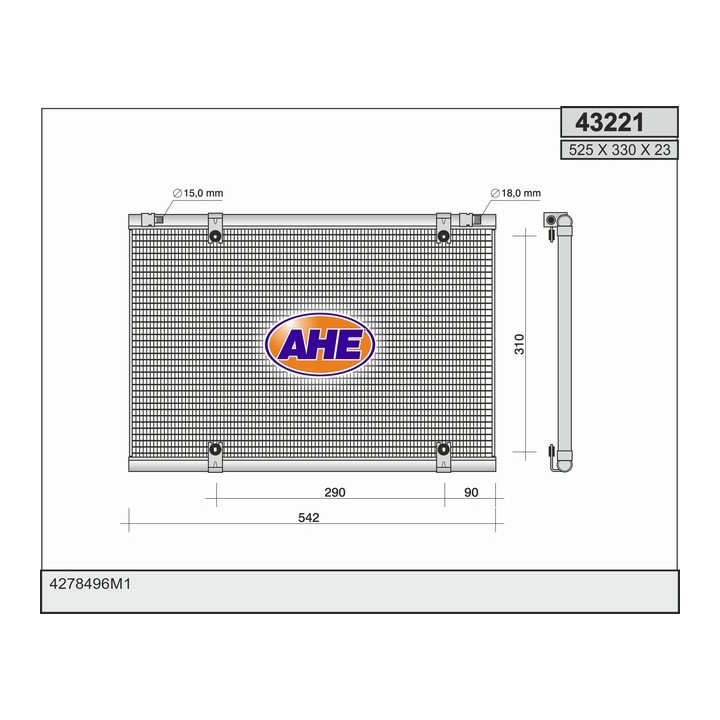 43221  CONDENSER JOHN DEERE 6400 SERIES