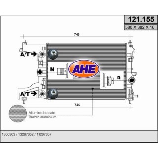 121155  RAD OPEL Astra J -- 2009 1.4 Turbo A + /- 12.09-