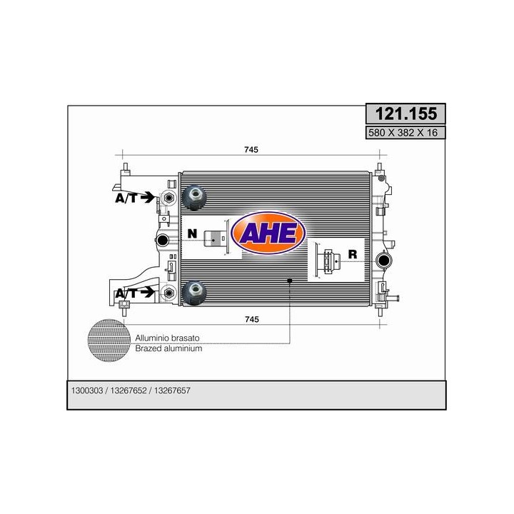 121155  RAD OPEL Astra J -- 2009 1.4 Turbo A + /- 12.09-