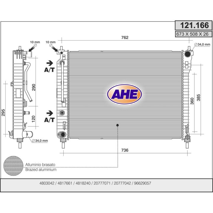 121166  RAD OPEL Antara/CHEVROLET Captiva 2.4/3.0+/-AC M/A