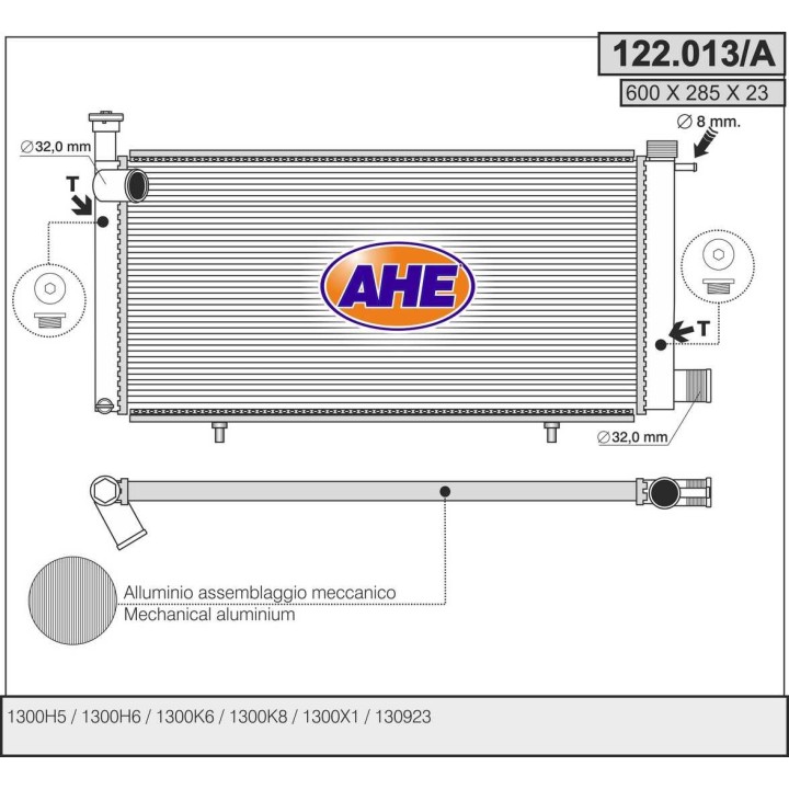 122013/A  RAD PEUGEOT 205 I 1.6-1.9-1.8 D M AC