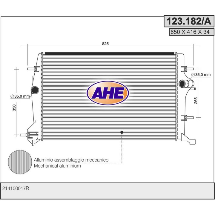 123182/A  RAD RENAULT Megane III 2.0 dCi   M   +/-AC
