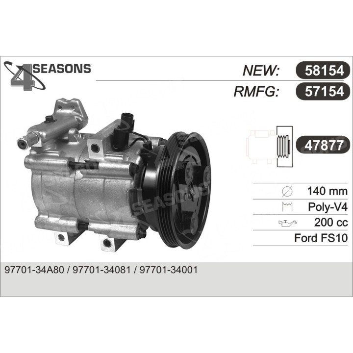 57154  COMPRESOR  HYUNDAI SONATA