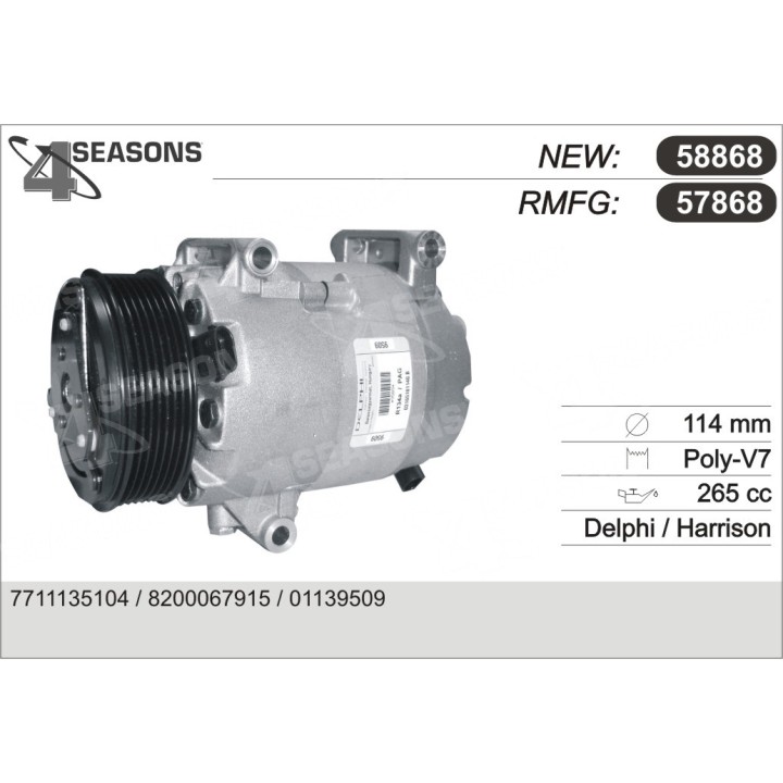 57868  COMPRESOR  RENAULT ESPACE IV