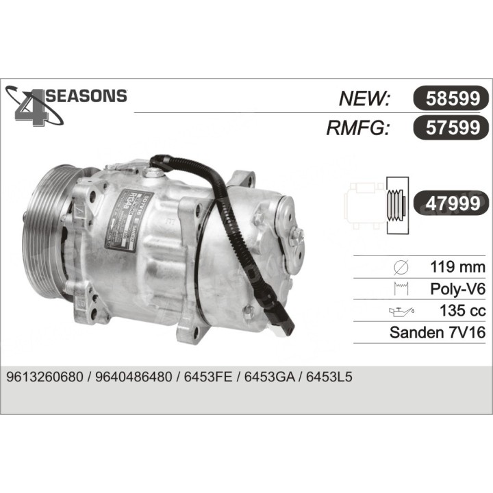 57599  COMPRESOR  CITROËN/PEUGEOT