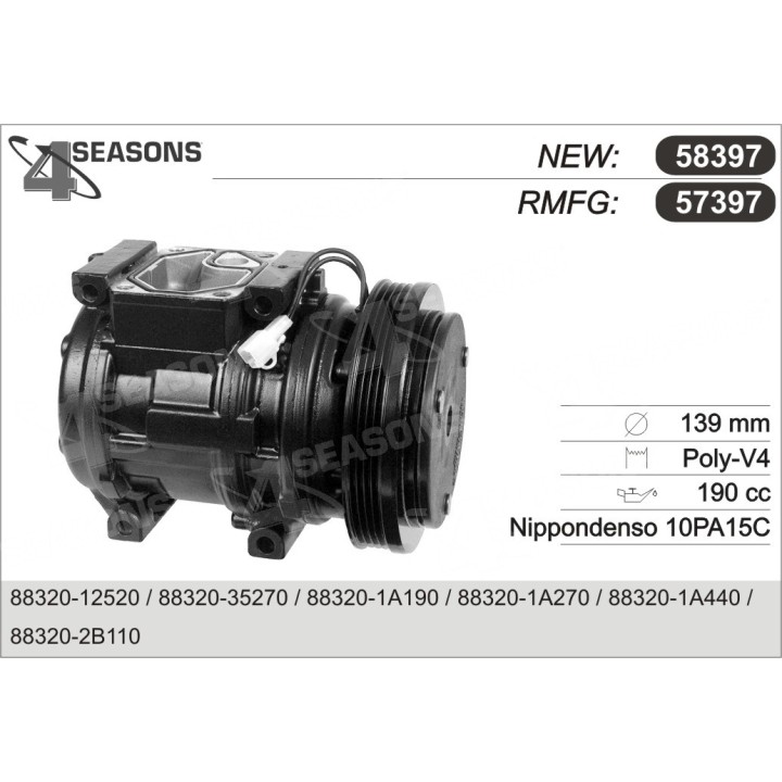 57397  COMPRESOR  TOYOTA CELICA 1.8L 94 99