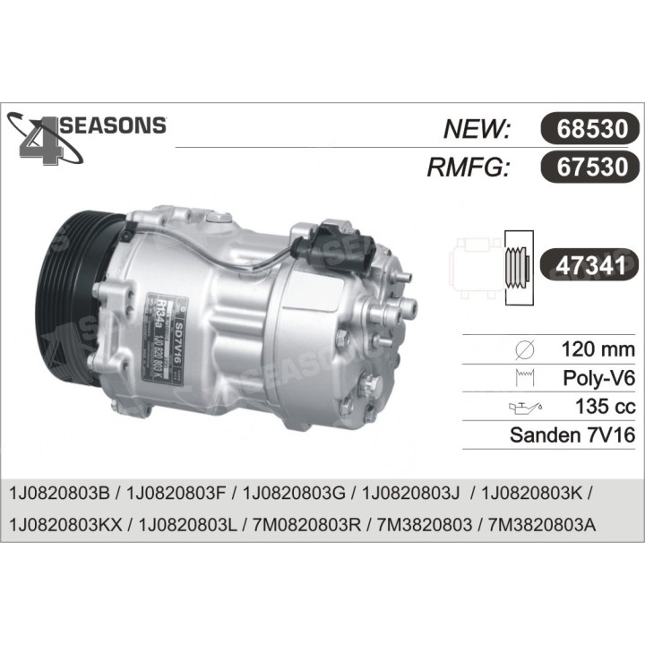 67530  COMPRESOR  VAG GOLF IV