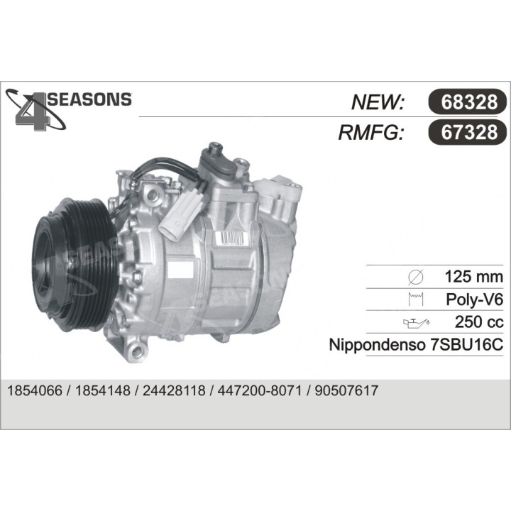 67328  COMPRESOR  OPEL VECTRA B MOT X25XE