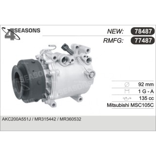 77487  COMPRESOR  MITSUBISHI PAJERO SPORT 00-