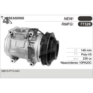 77328  COMPRESOR  HONDA V6 92-