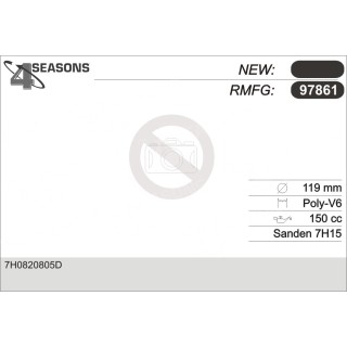 97861  COMPRESOR  VOLKSWAGEN T5 CHILLER 03-