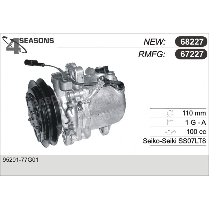 67227  COMPRESOR  SUZUKI WAGON R + 98-