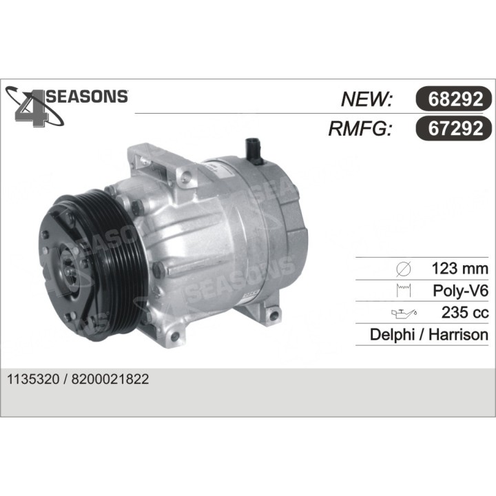 67292  COMPRESOR  RENAULT LAGUNA II