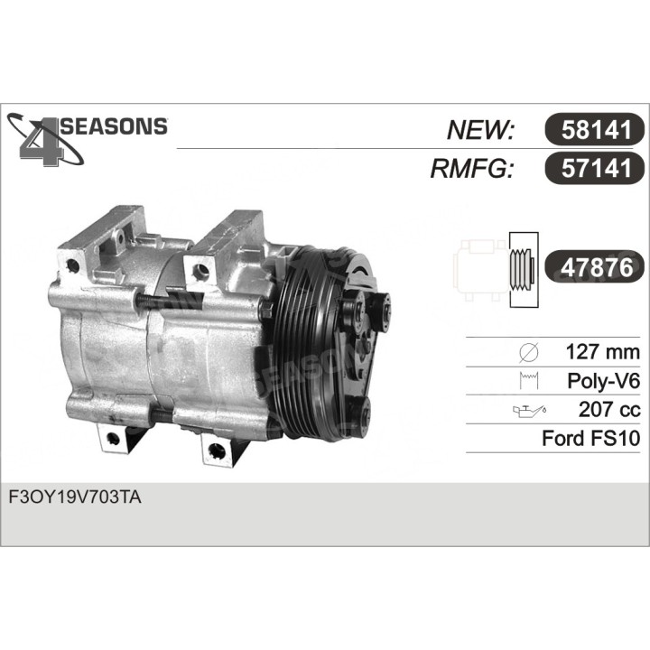 57141  COMPRESOR  FORD TRUCKS