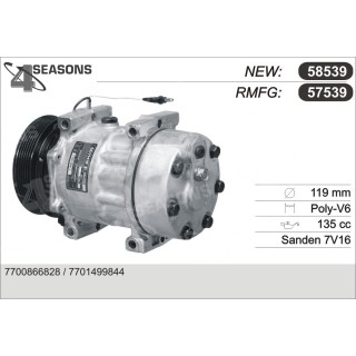 57539  SD 7V16 A/D PV6 123MM ST9 12V H-B (VQH)