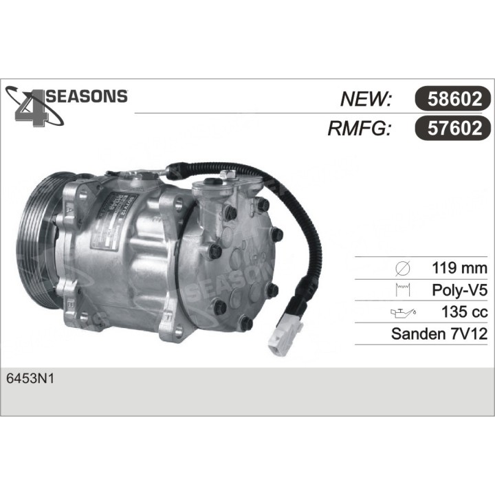 57602  COMPRESOR  PSA BERLINGO/SAXO/XSARA/106 I-II/3