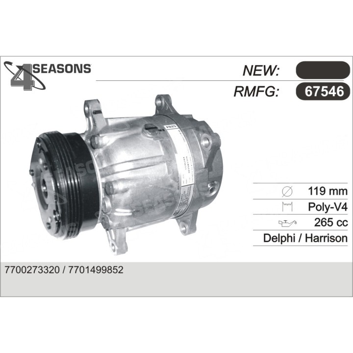 67546  COMPRESOR  RENAULT MEGANE ...