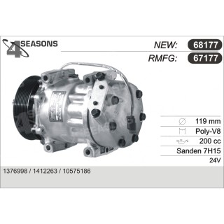 67177  COMPRESOR  SCANIA TRUCK 124-TRUCK 144