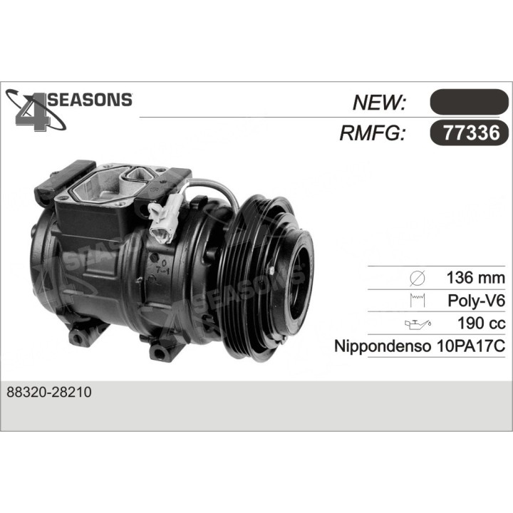 77336  COMPRESOR  TOYOTA PREVIA 2.4L 94 97