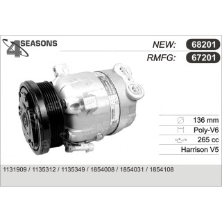 67201  COMPRESOR  OPEL ASTRA/CALIBRA/VECTRA
