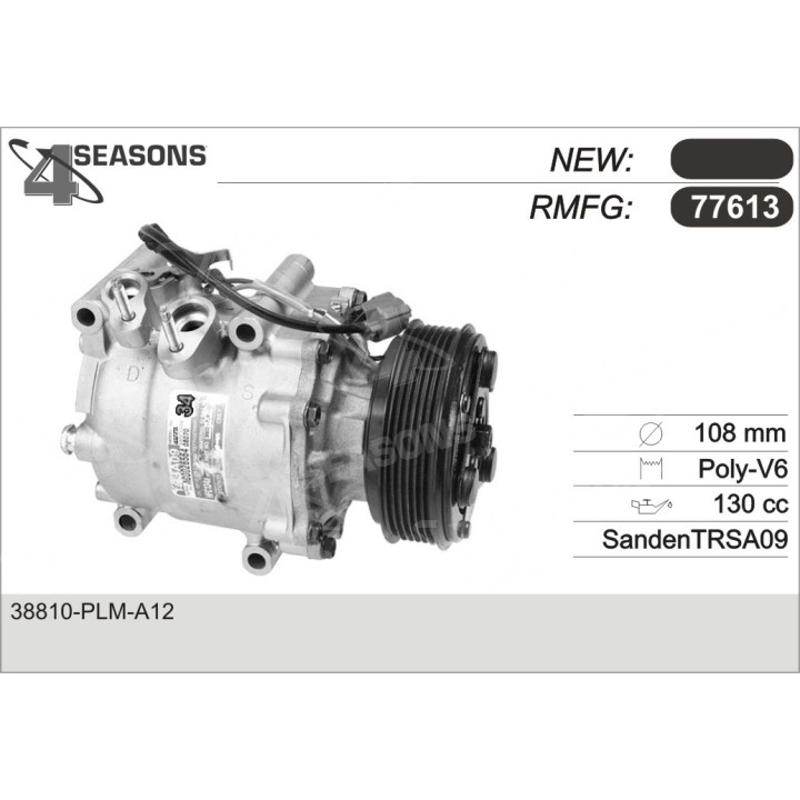 77613  COMPRESOR  HONDA CIVIC VI 01-