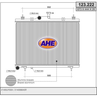 123222  RAD RENAULT Koleos 2.0DCi +/-AC M/AT  08-